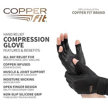 銅フィット ハンドリリーフ圧縮グローブ Amazon.co.jp: Copper Fit ユニ ハンドリリーフ圧縮手袋